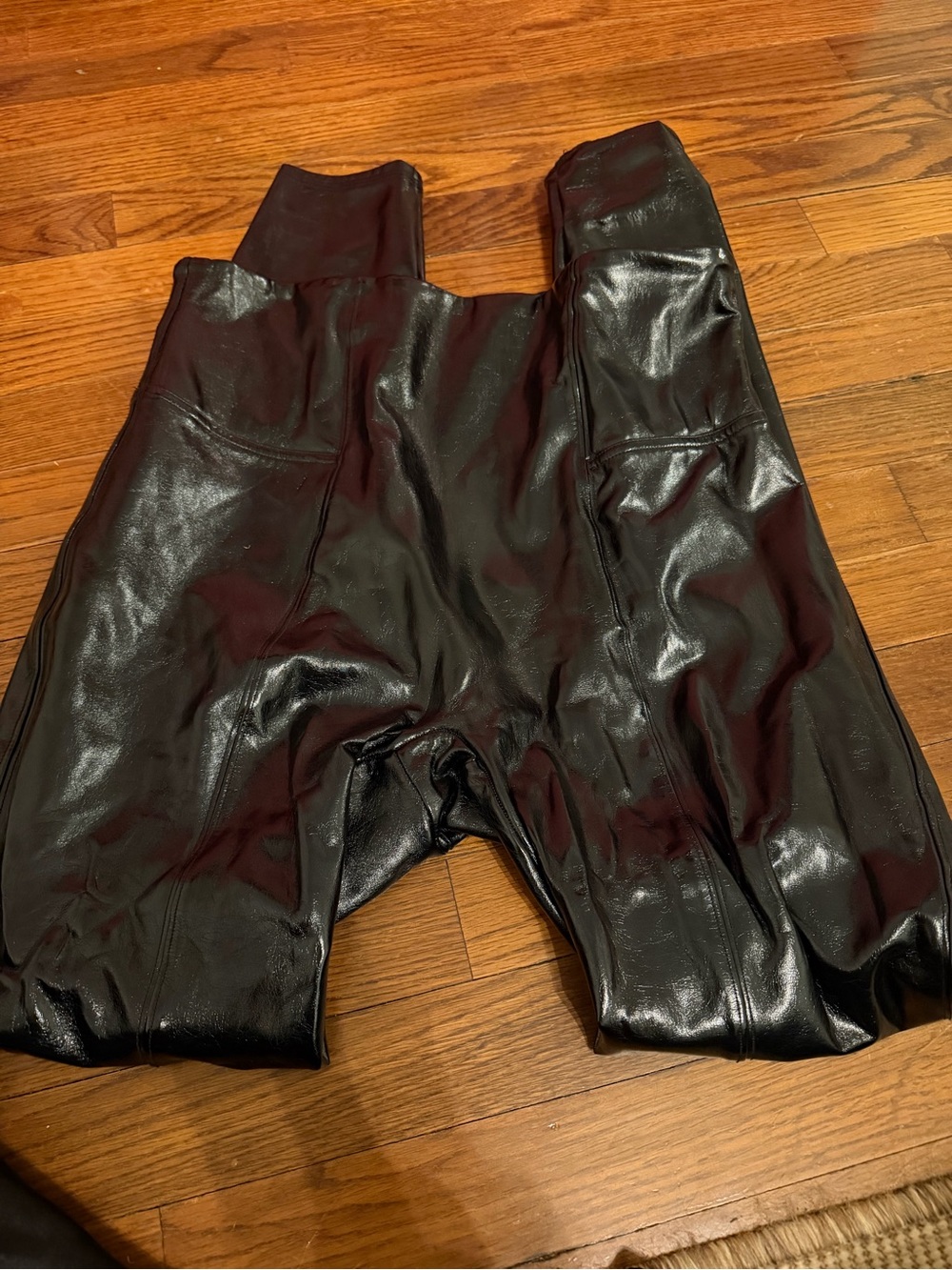 Spanx faux paten leather leggings